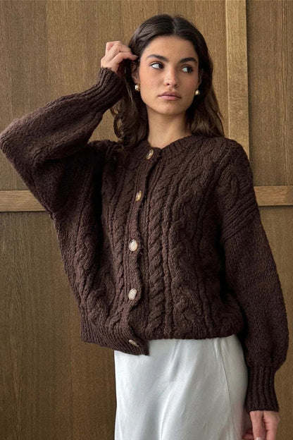 Vintage Cable Knit Crewneck Sweater