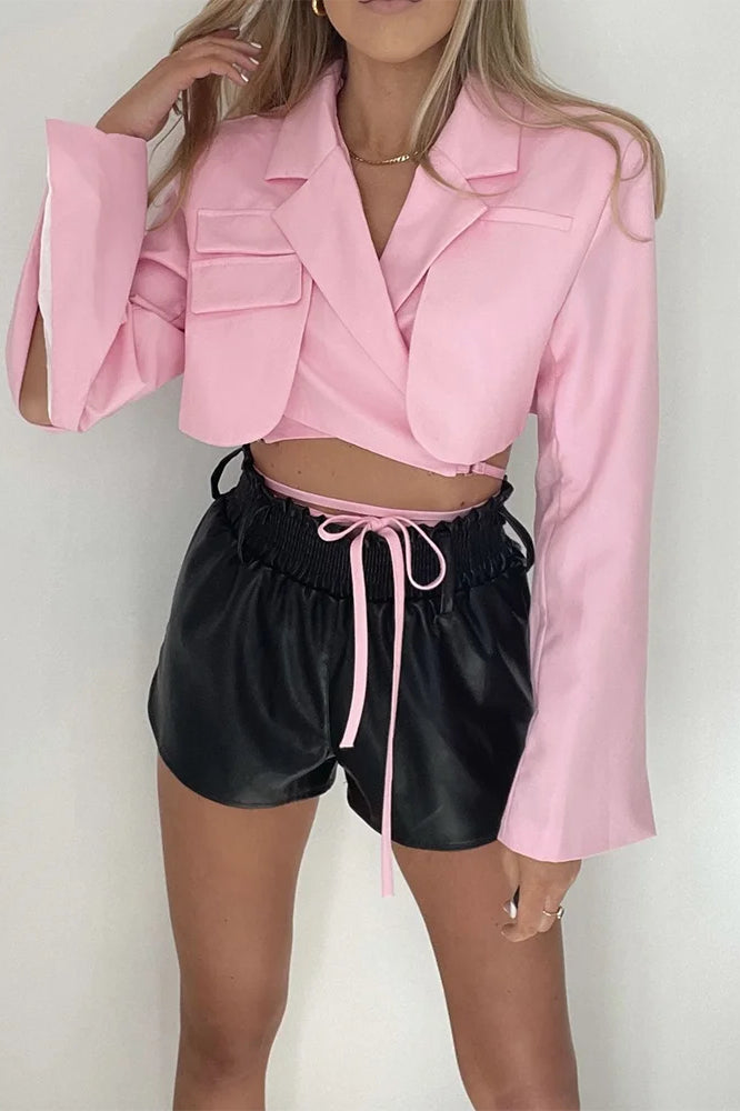 Double Layer Slim Pocket Blazer