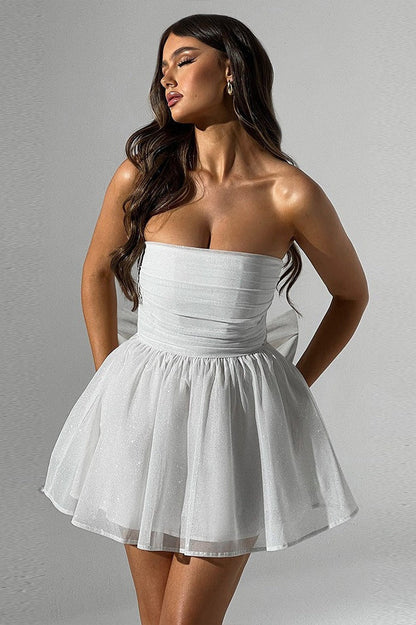 Slim-Fit Mesh Party Dress