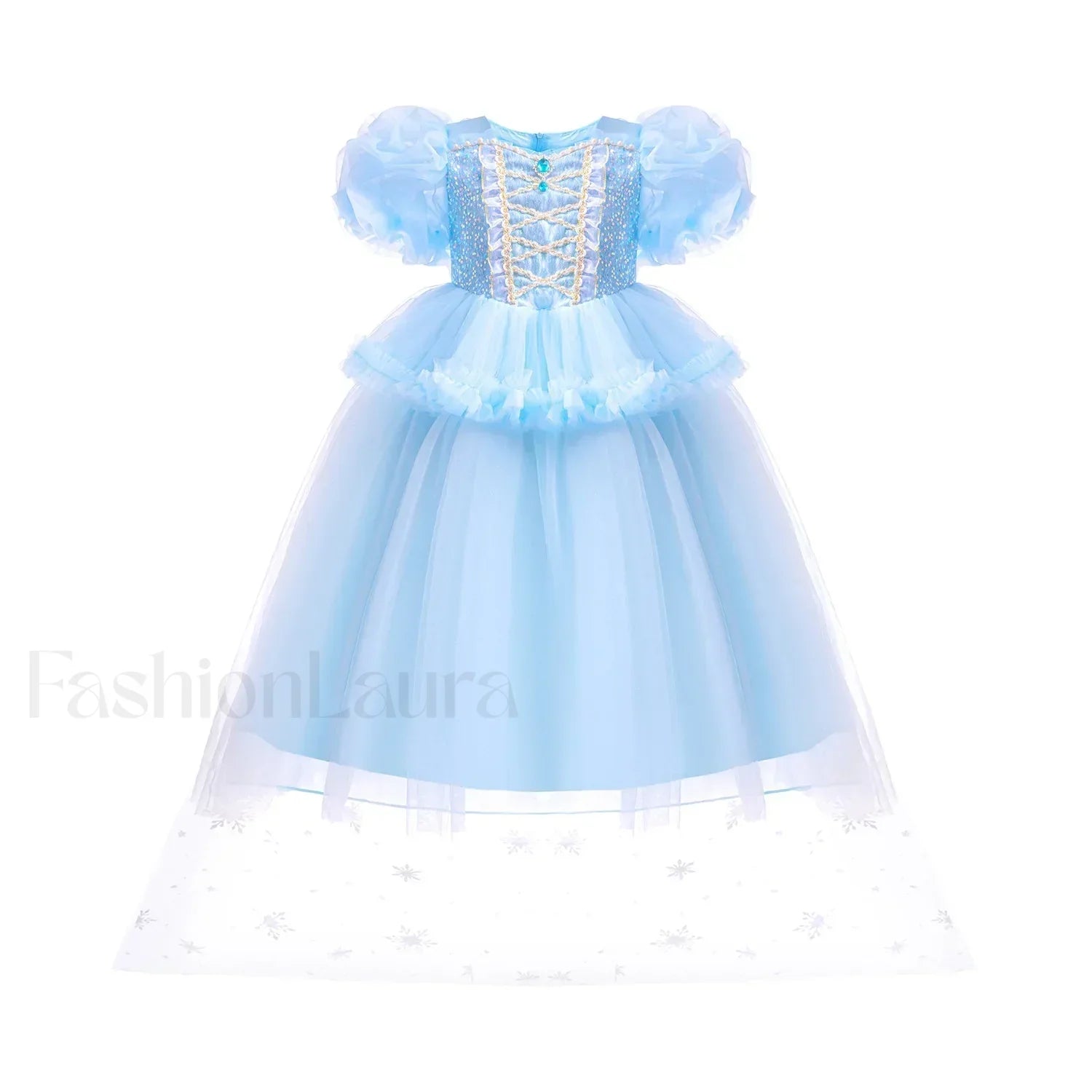 Fancy Princess Halloween Snow Queen Sequin Toddler Christmas Cosplay Party Kid Costume 2 3T(Size 100) / Elsa Dress With