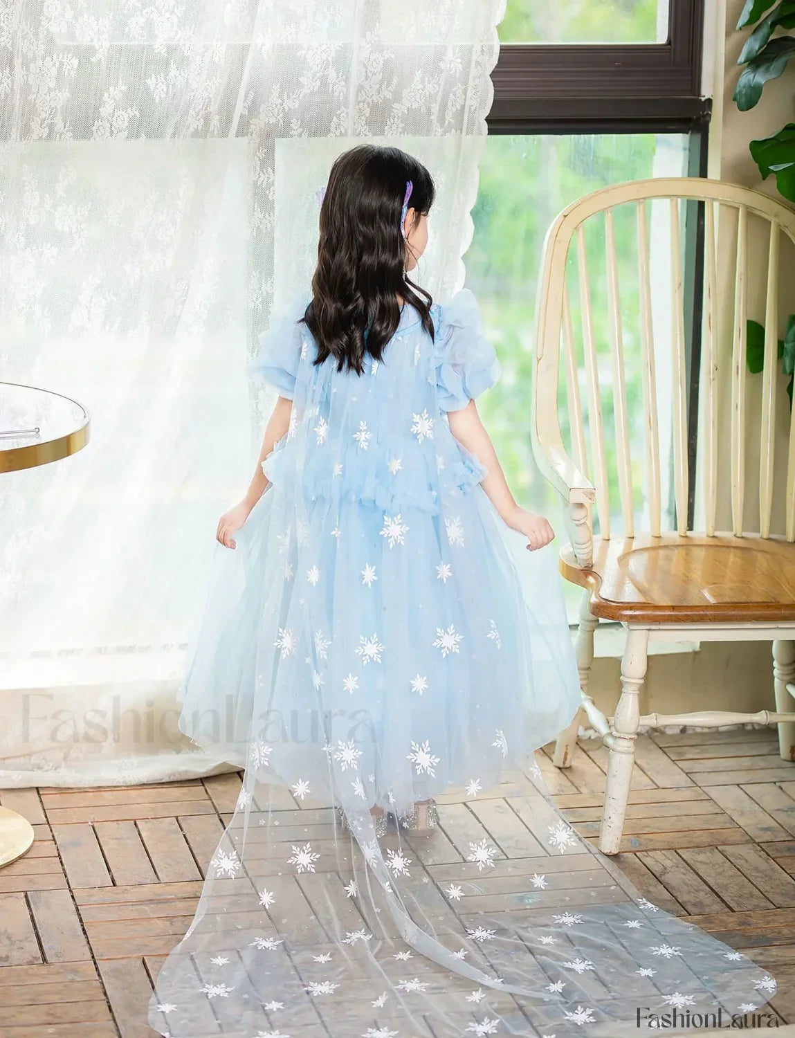 Fancy Princess Halloween Snow Queen Sequin Toddler Christmas Cosplay Party Kid Costume