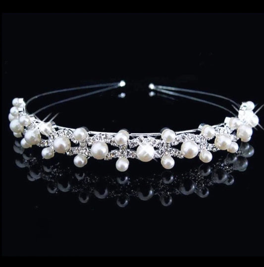 Faye Pearl Crystal Bridal Headband