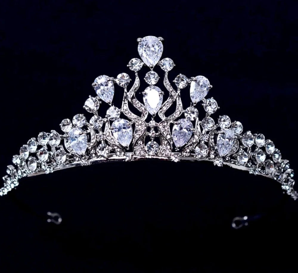 Felicia Silver Cubic Zirconia Wedding Tiara