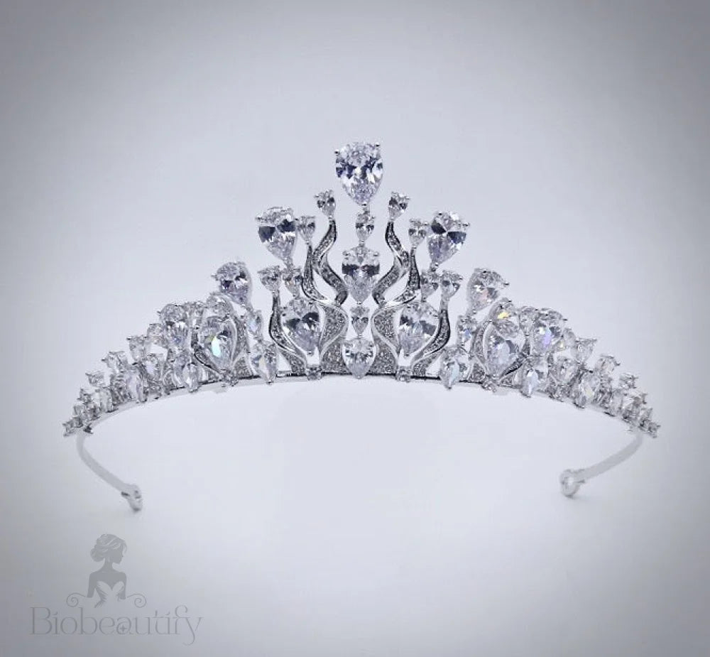 Felicia Silver Cubic Zirconia Wedding Tiara