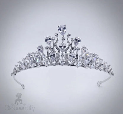 Felicia Silver Cubic Zirconia Wedding Tiara