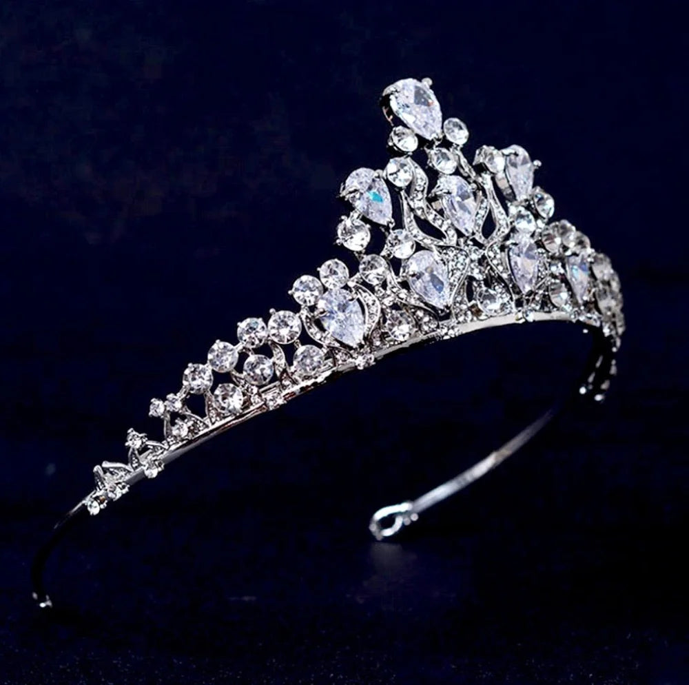 Felicia Silver Cubic Zirconia Wedding Tiara