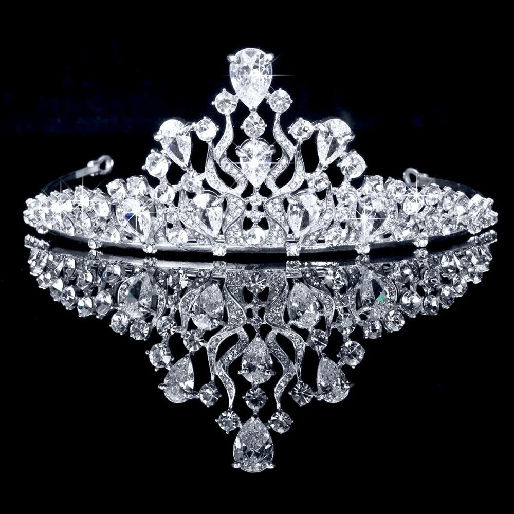 Felicia Silver Cubic Zirconia Wedding Tiara