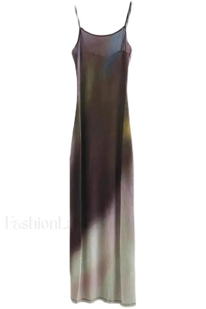 Flandria Digital Stylish Print Flower Dress S / Mauve