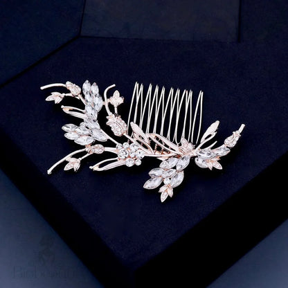 Fleury Rose Gold Wedding Hair Comb