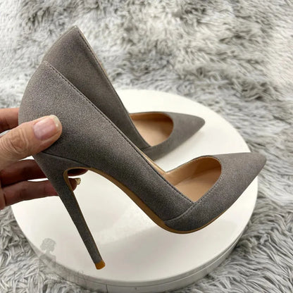 Flock Pointy Toe High Heels For Sexy Women