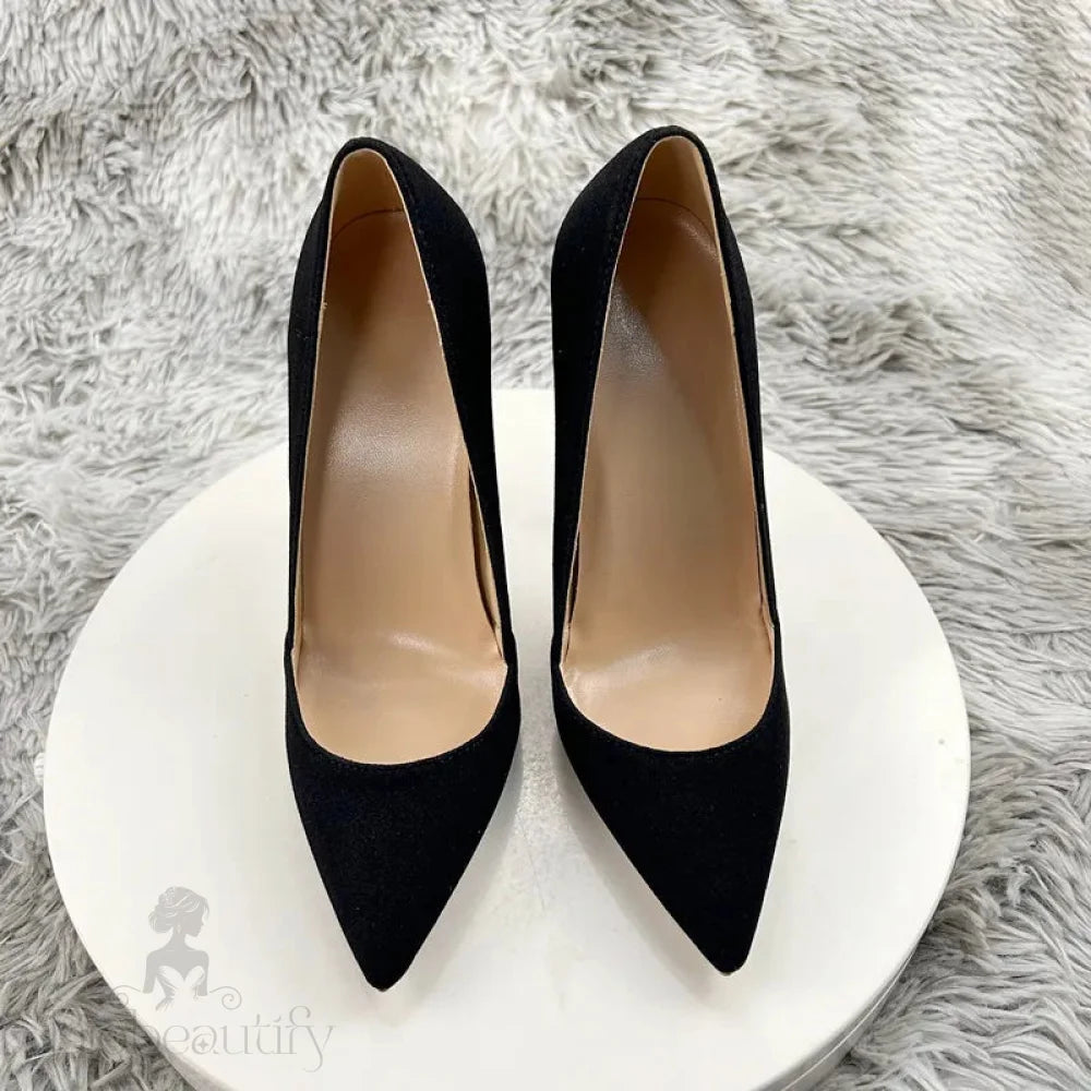 Flock Pointy Toe High Heels For Sexy Women