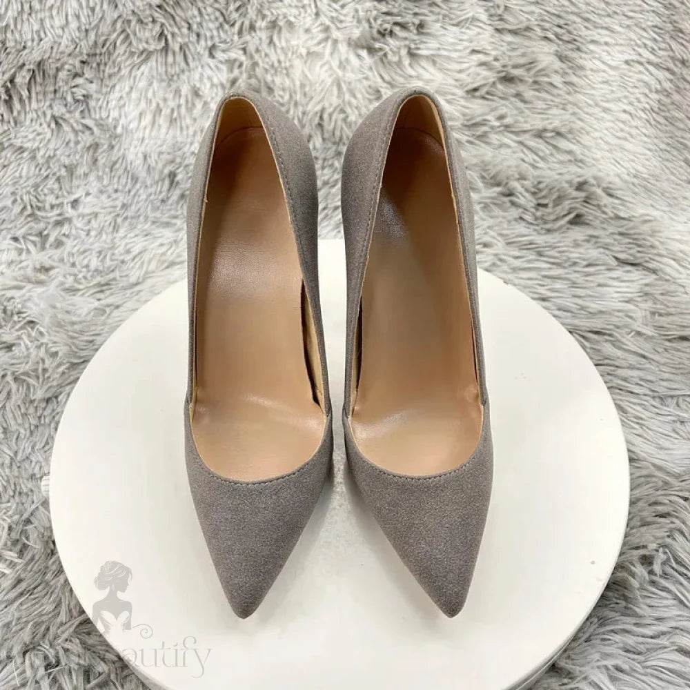 Flock Pointy Toe High Heels For Sexy Women