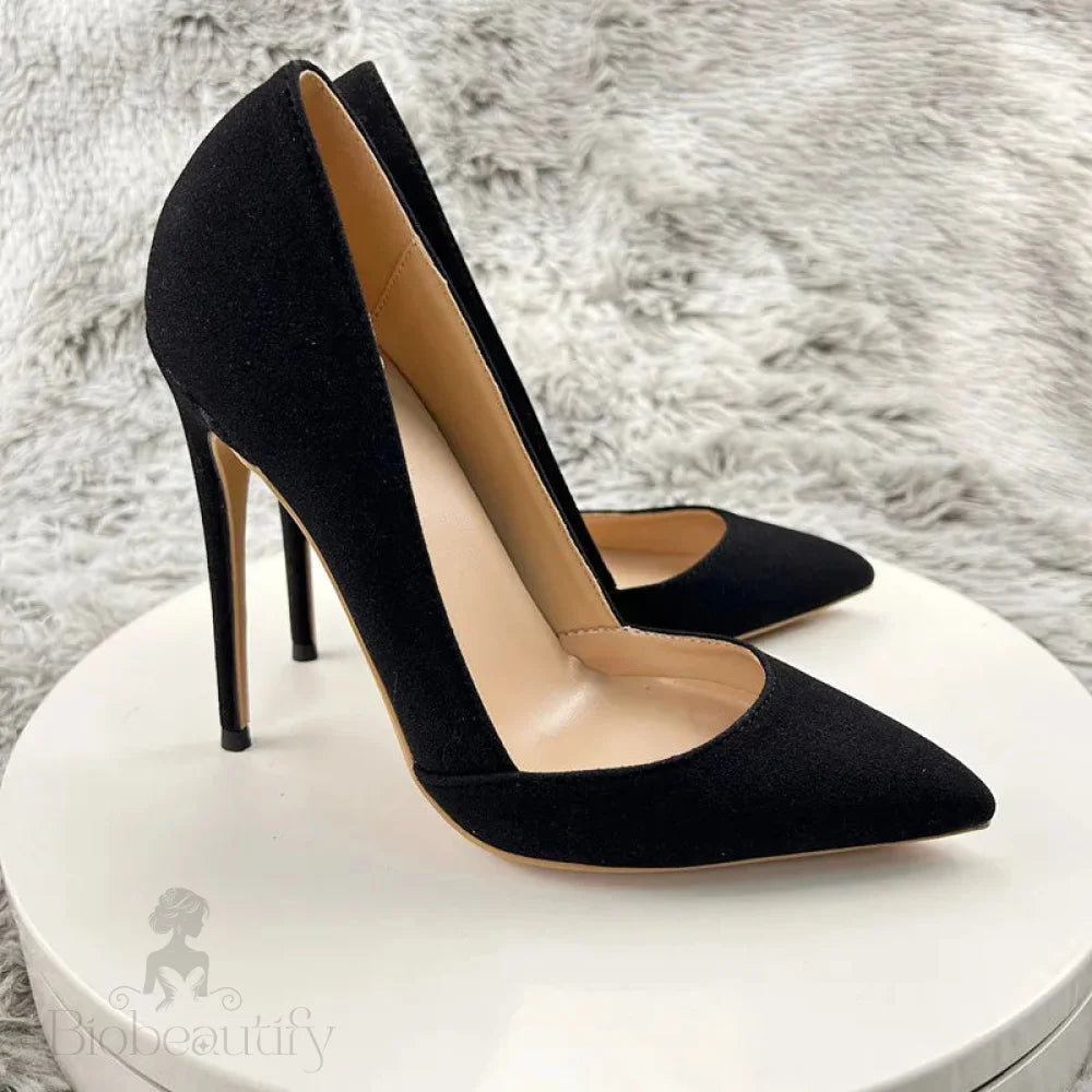 Flock Pointy Toe High Heels For Sexy Women