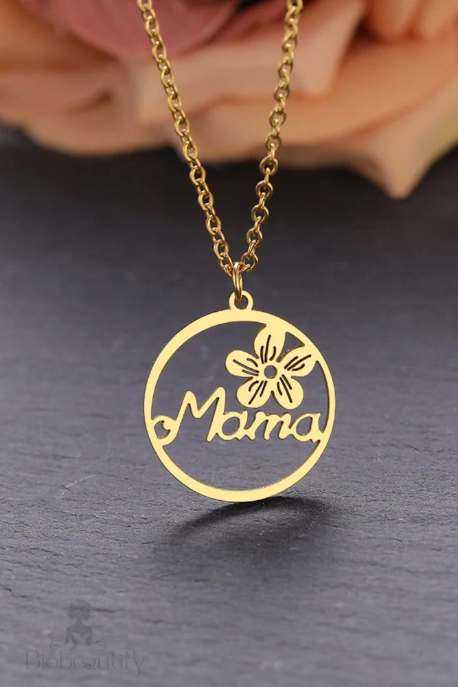 Floral Mama Necklace - Premium Gold Tone Alloy Jewelry