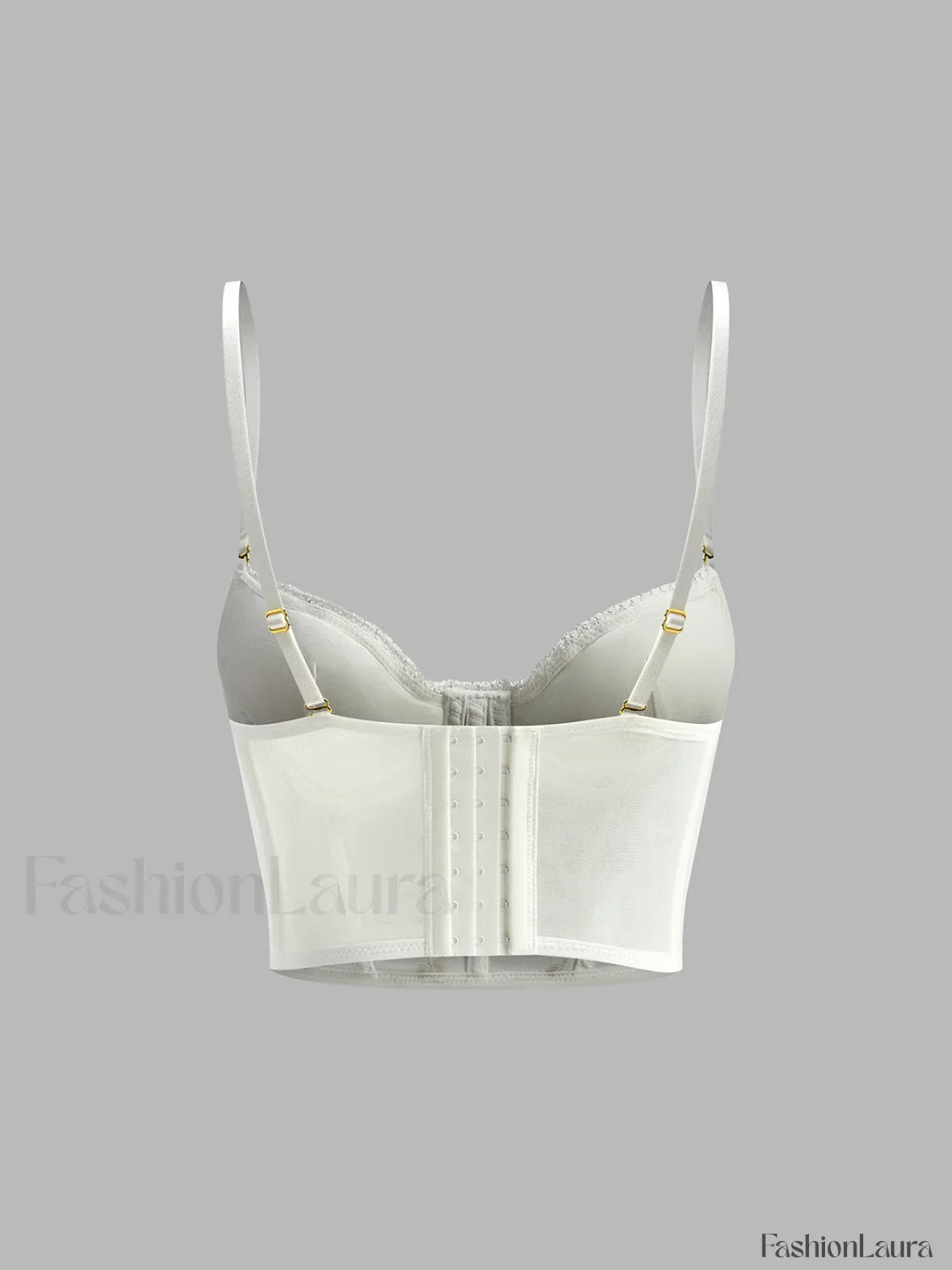 Floral Semi Sheer Mesh Lace Crop Corset Top Corset