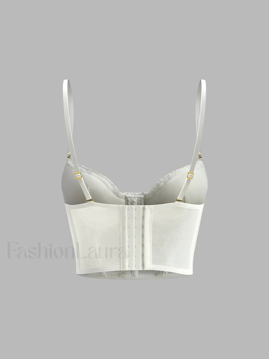 Floral Semi Sheer Mesh Lace Crop Corset Top Corset