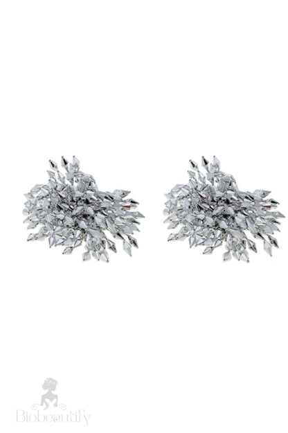 Floral Silver Earrings