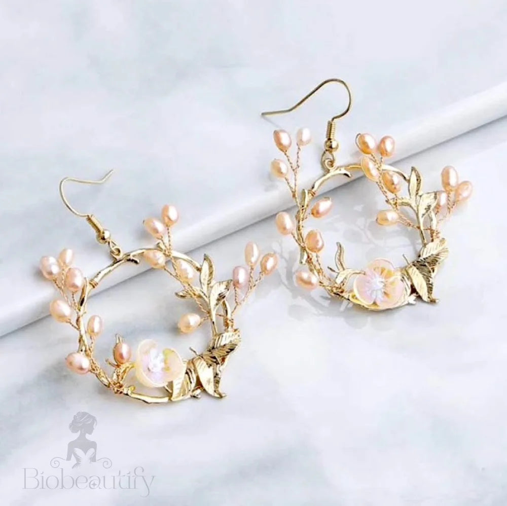 Floriana Romantic Pearl Bridal Earrings