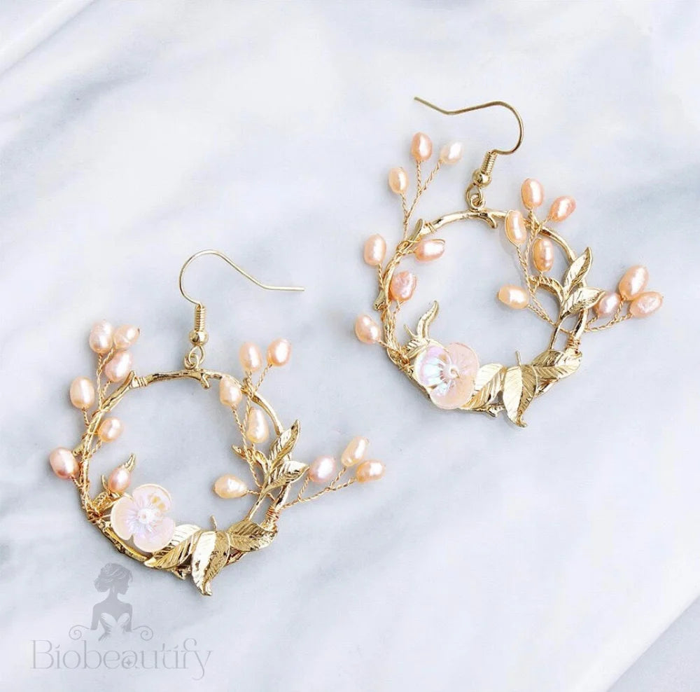 Floriana Romantic Pearl Bridal Earrings