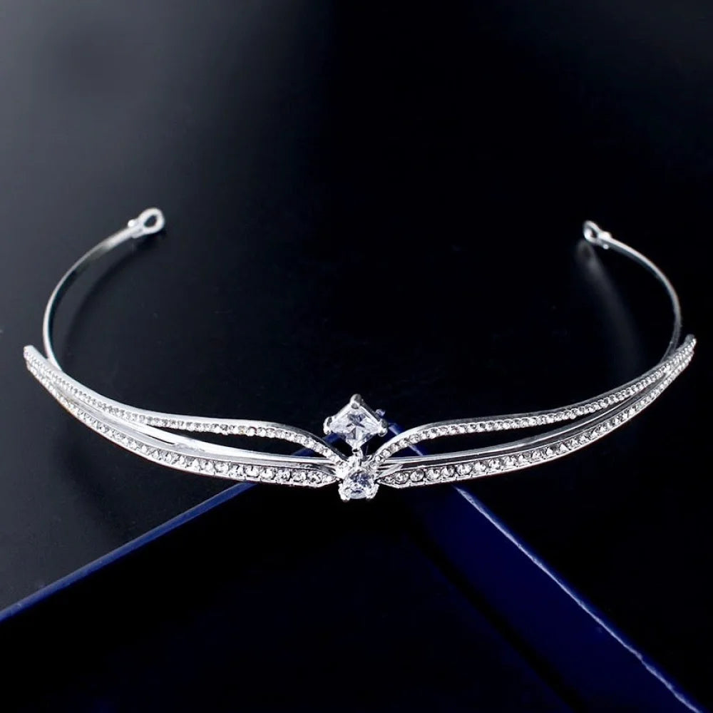 Francine Wedding Tiara With Cubic Zirconia