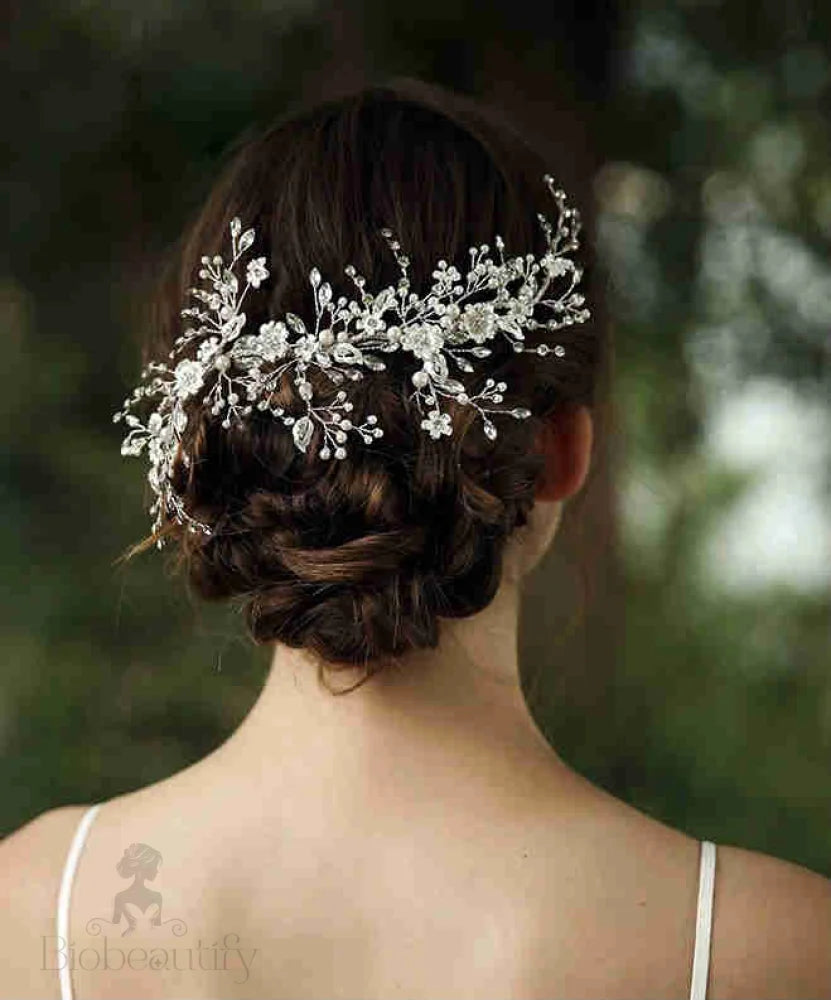 Françoise Handmade Wedding Hair Comb With Austrian Crystal Beads