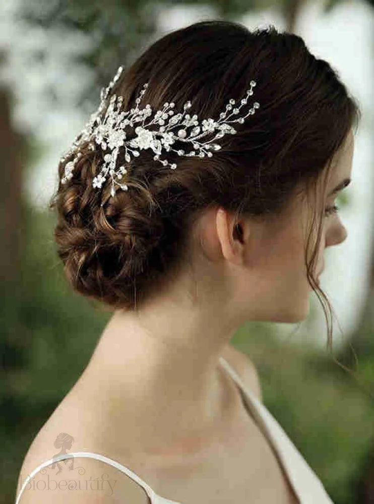 Françoise Handmade Wedding Hair Comb With Austrian Crystal Beads