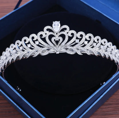 Freya Silver Cubic Zirconia Bridal Headpiece