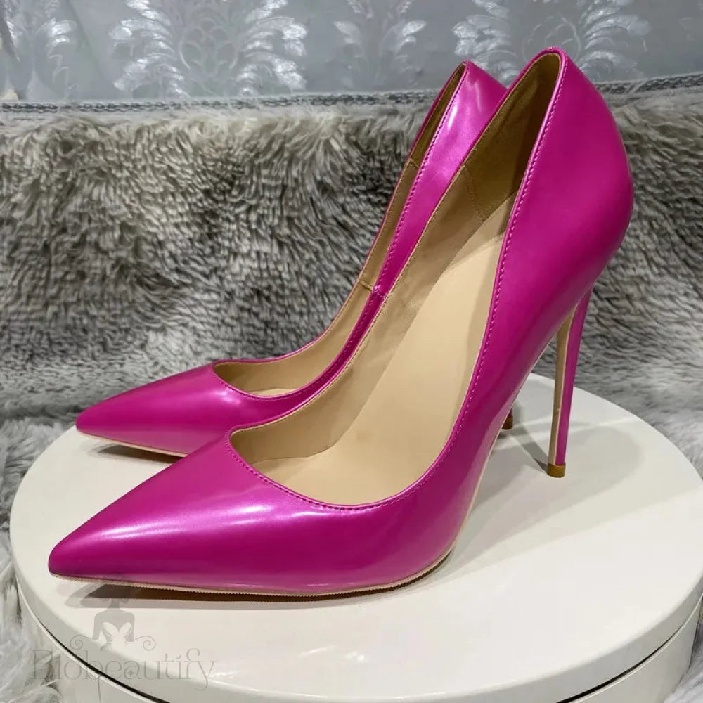 Fusion Pink Pointy Toe High Heel Shoes For Women