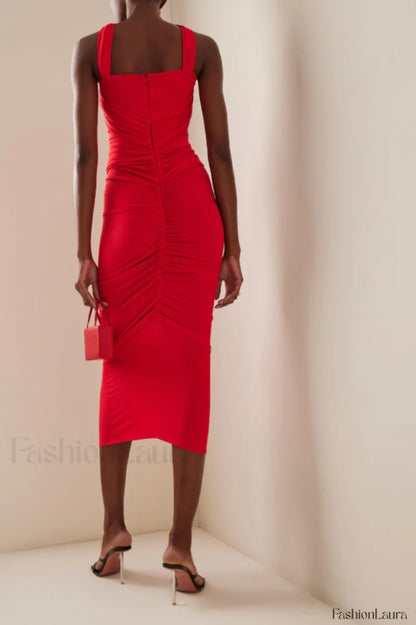 Genevieve Rose Stylish Ruched Dress