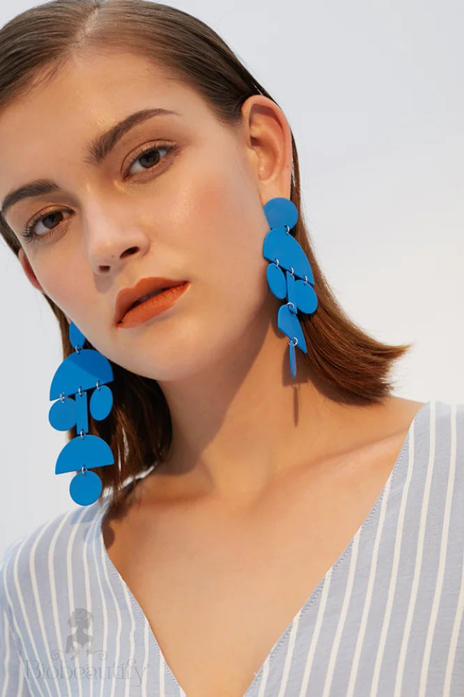 Geometric Acrylic Long Earrings