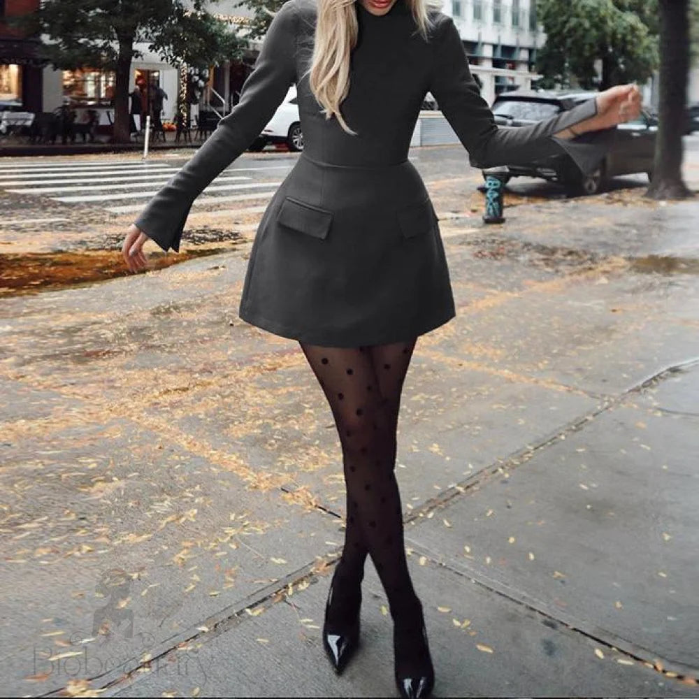 Gia Long Sleeve Bodycon Mini Dress