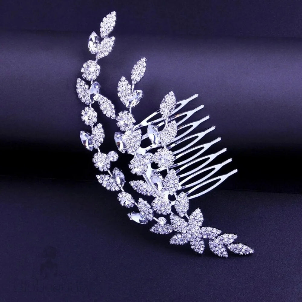 Gillian Silver Cz Bridal Hair Comb