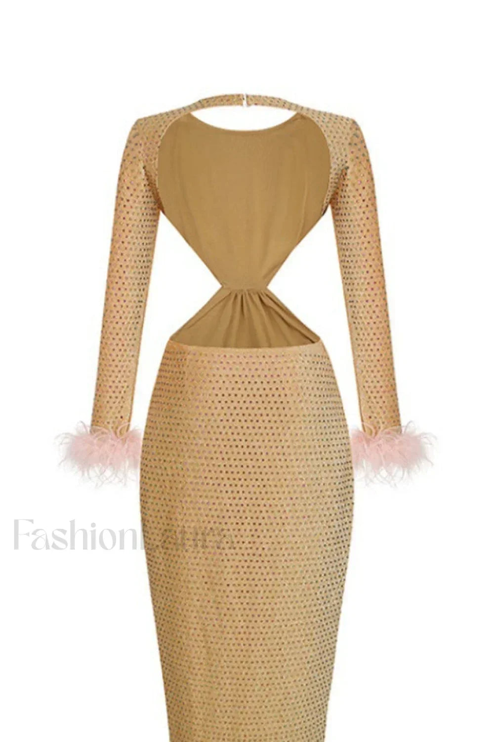 Gina Yellow Stylish Crystal Dress