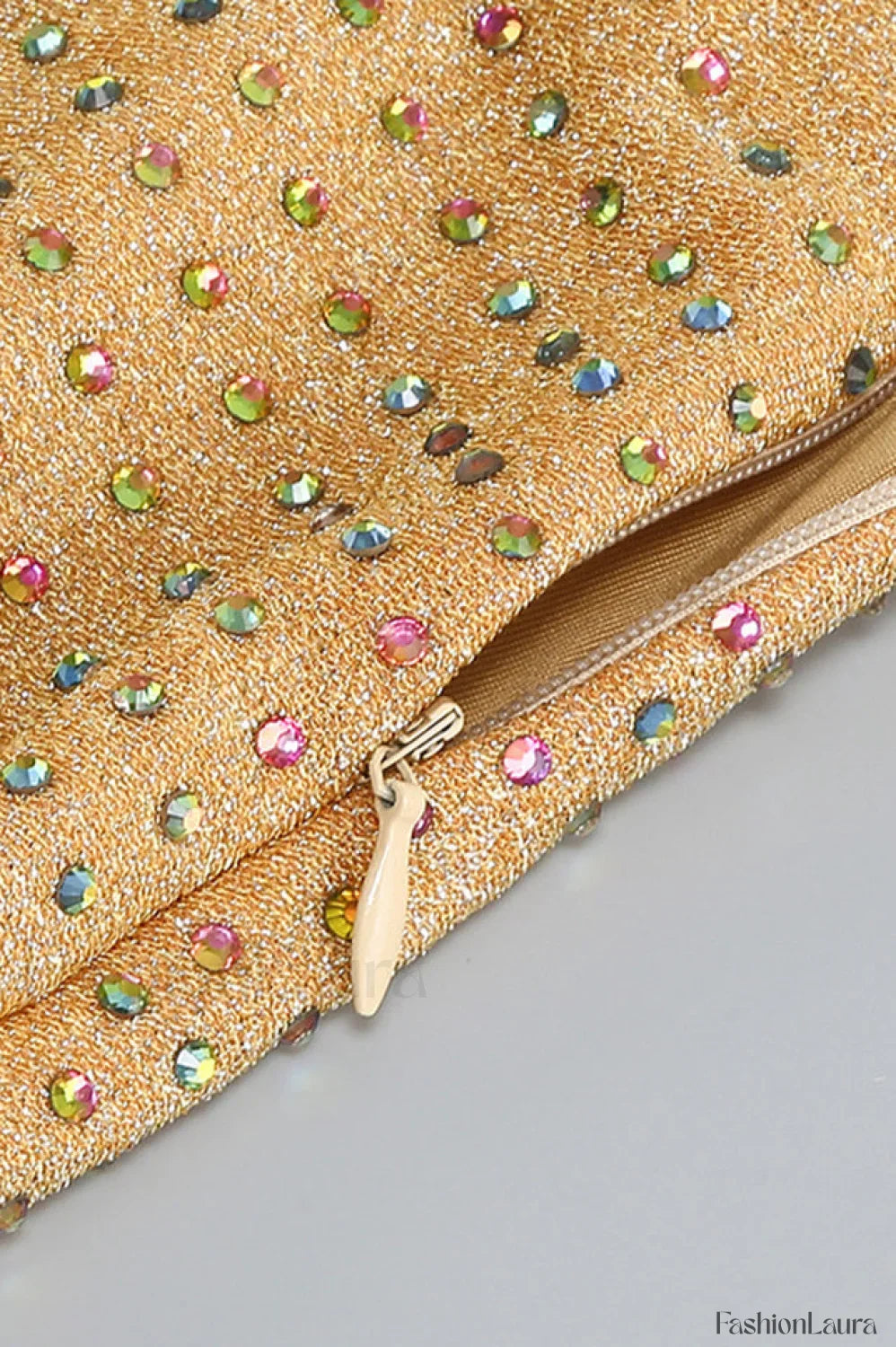 Gina Yellow Stylish Crystal Dress