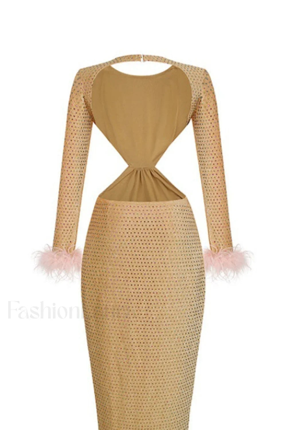 Gina Yellow Stylish Crystal Dress