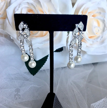 Giovanna Pearl And Cz Bridal Jewelry Set