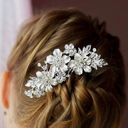 Giulia Crystal Hair Comb For Brides - Gold And Silver Options