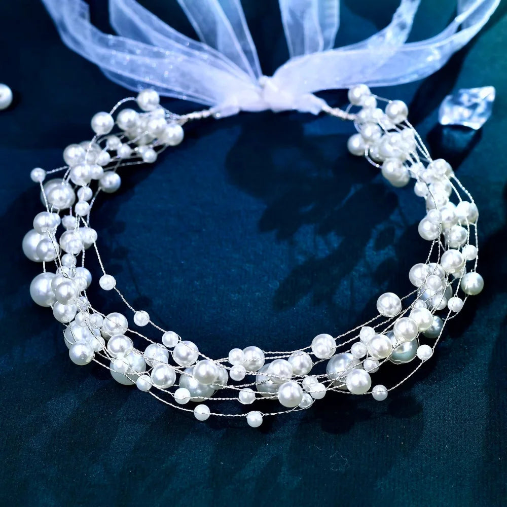 Glam Pearl Bridal Headband