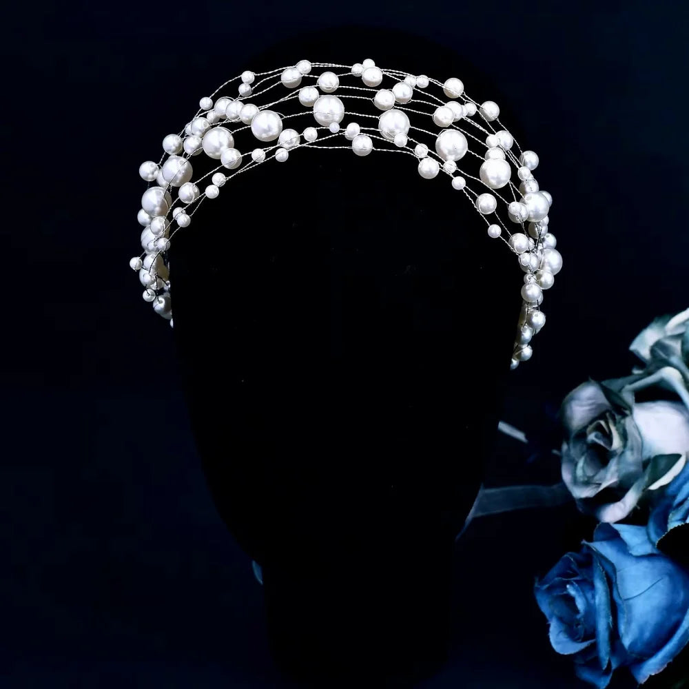 Glam Pearl Bridal Headband