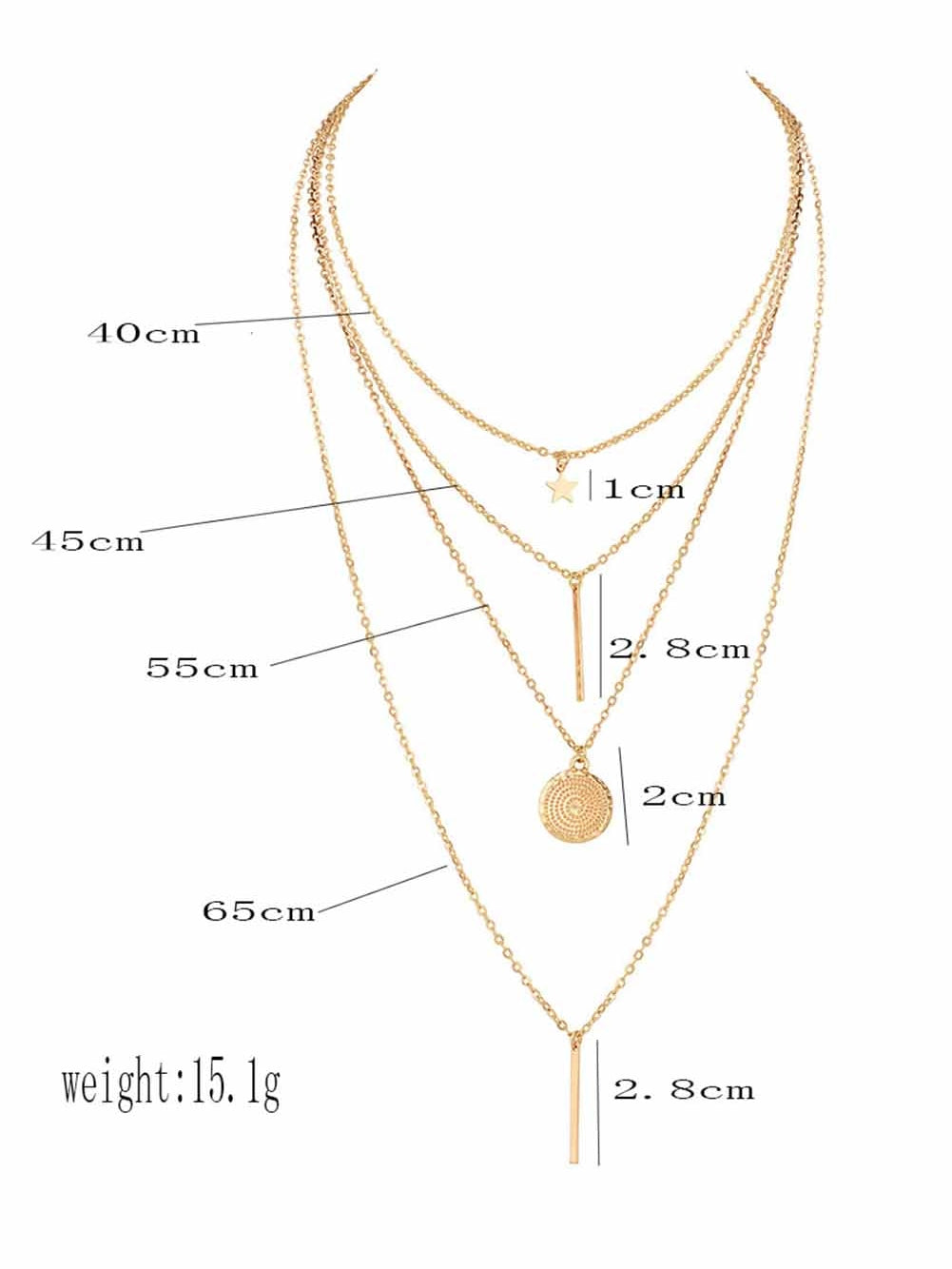 Celestial Starburst Layered Necklace
