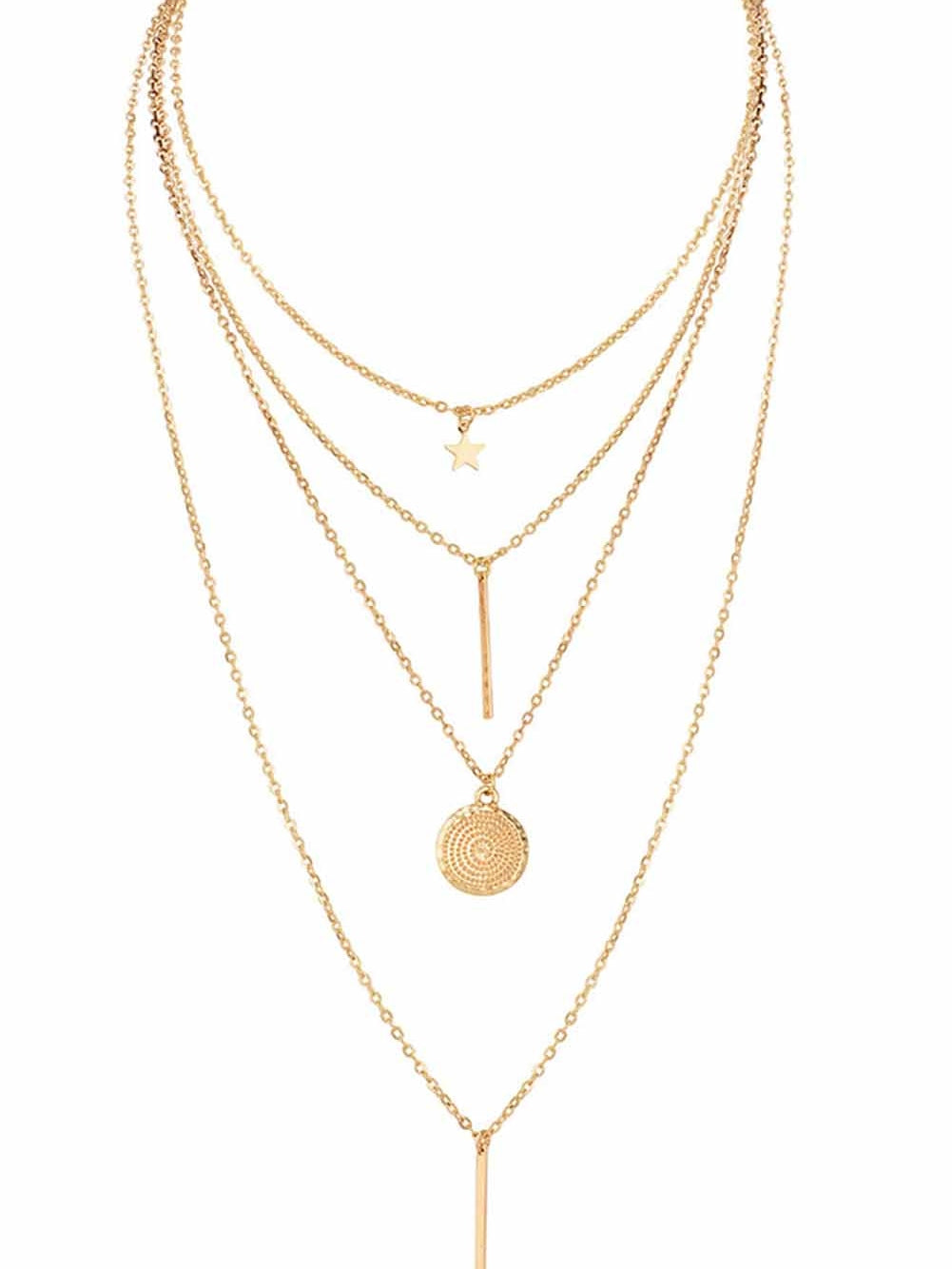 Celestial Starburst Layered Necklace