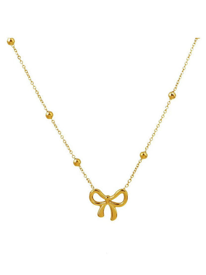 Bowknot Charm Choker Necklace