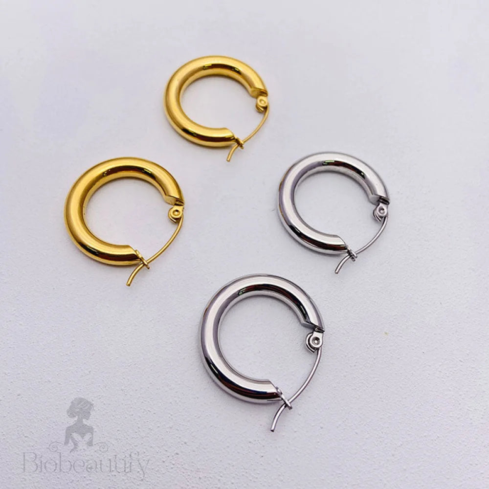 Gold Chunky Small Hoop Earrings