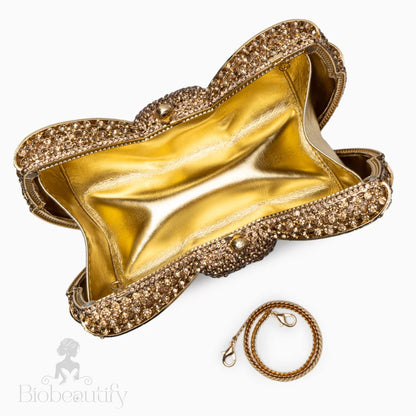 Gold Isabella Clutch Bag