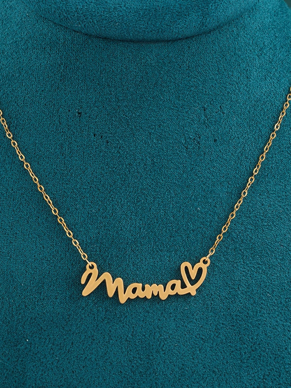 Heart Mama Pendant Necklace With Chain