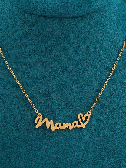 Heart Mama Pendant Necklace With Chain