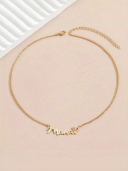 Heart Mama Pendant Necklace With Chain