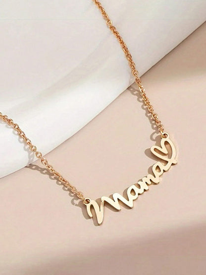 Heart Mama Pendant Necklace With Chain