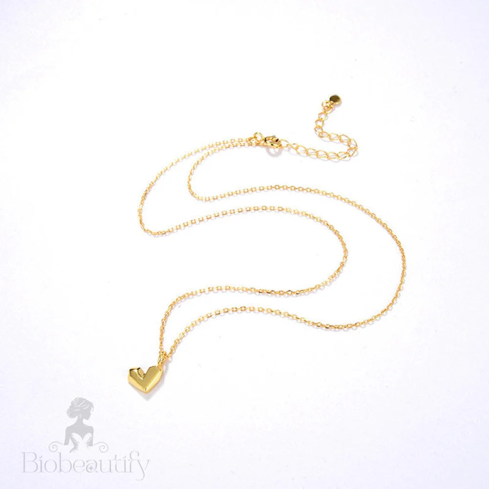 Gold Plated Sweetheart Pendant Necklace