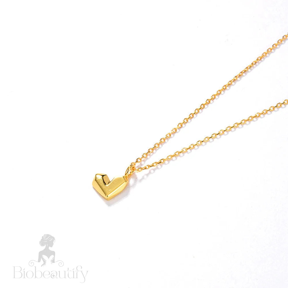 Gold Plated Sweetheart Pendant Necklace